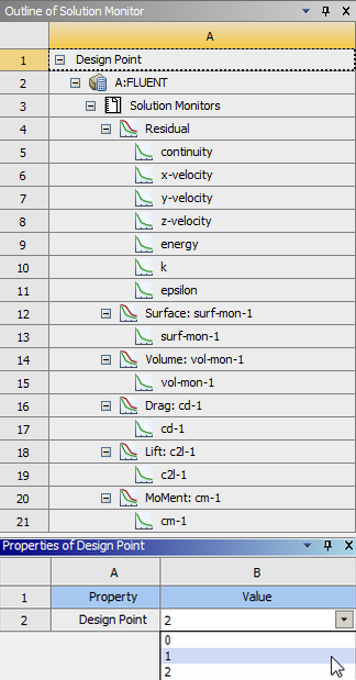 Example of the Solution Monitors Outline Pane Within Workbench