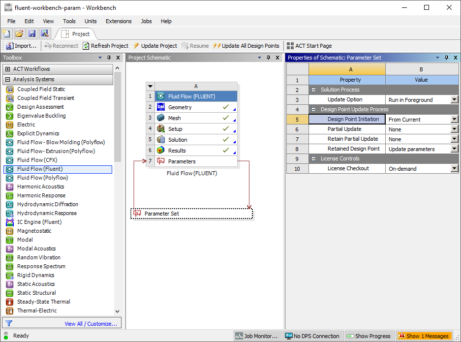 The Properties Pane of the Parameter Set