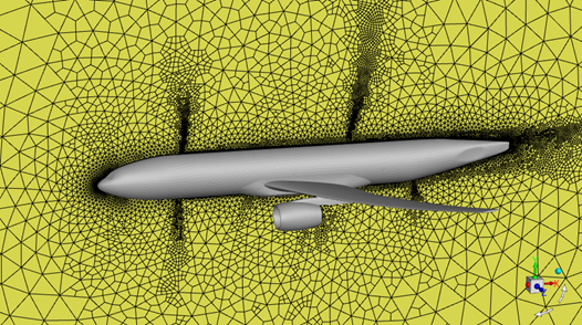 Adapted Mesh on Symmetry Plane of DP-2’s Solution at the Last Adaption Cycle