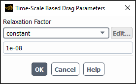 The Time-Scale Based Drag Parameters Dialog Box