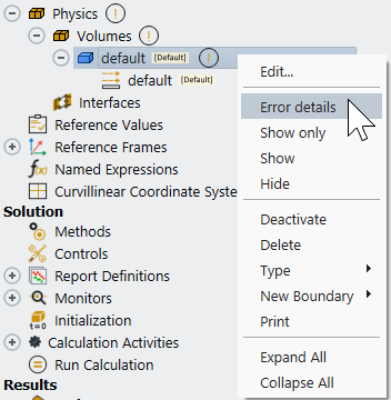 Example UTL Errors in the Physics Tree