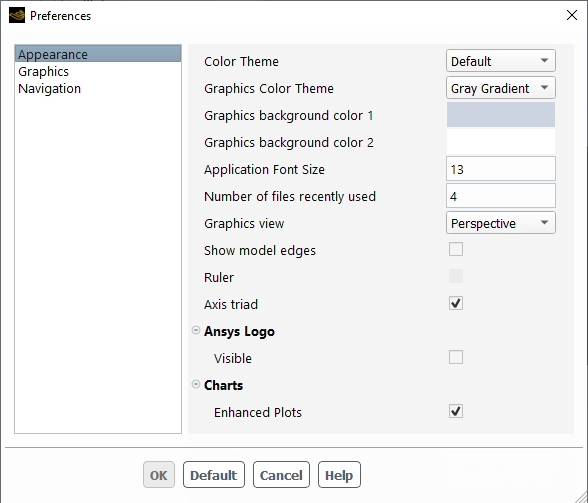 Preferences Dialog Box