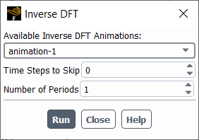 Inverse DFT Dialog Box