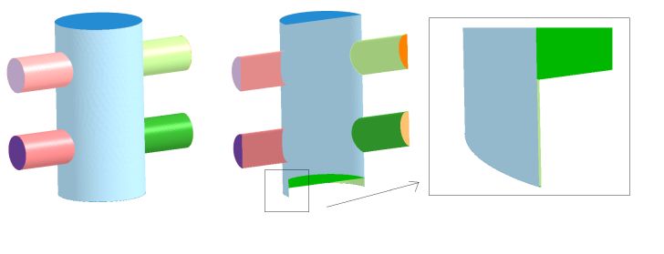 Sample geometry with gap demonstration