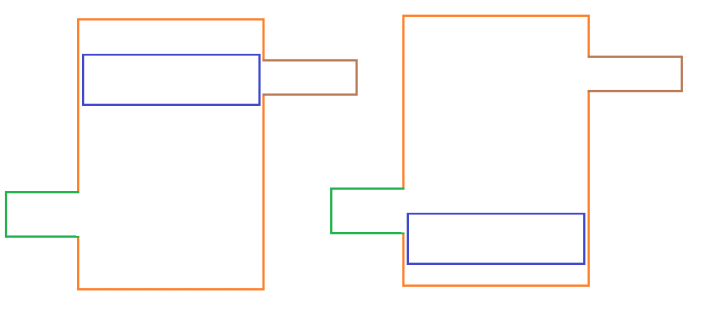 Geometry with moveable piston