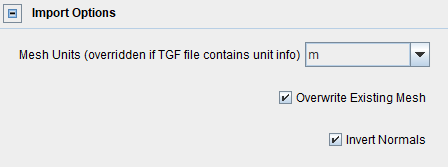 Options in Importing Geometry