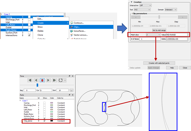 Using a Clip Plane to Examine Surface Intersections Closely