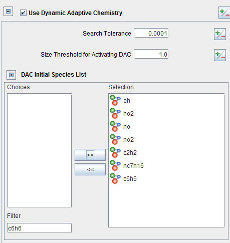 Dynamic Adaptive Chemistry (DAC) panel