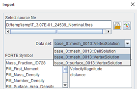 IC table Import data sets