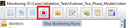 Stop Monitoring Runs button