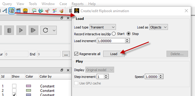 Creating and loading a flipbook in EnSight