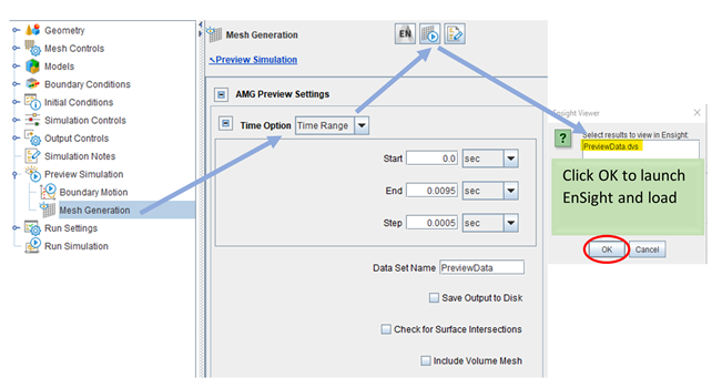 Preview the Simulation with Mesh Generation