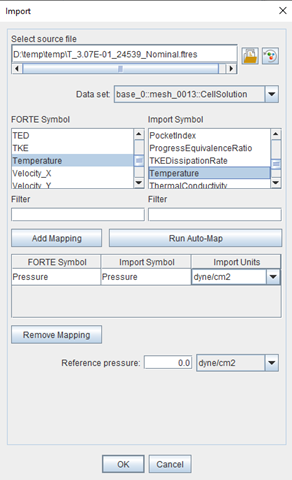 IC table Import panel