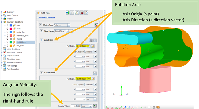 Setting up Rotational Motion for a Rotor on the Wall Boundary Condition Panel