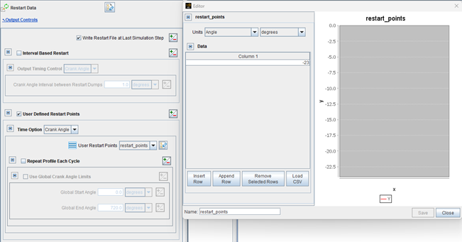 Restart Data Parameter Settings