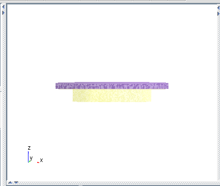 Imported STL sample geometry with medium opacity in 3-D View panel