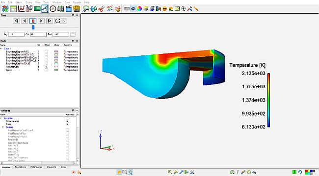 Simulation result in EnSight