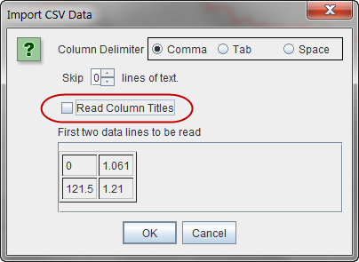 Import CSV data for pressure profile