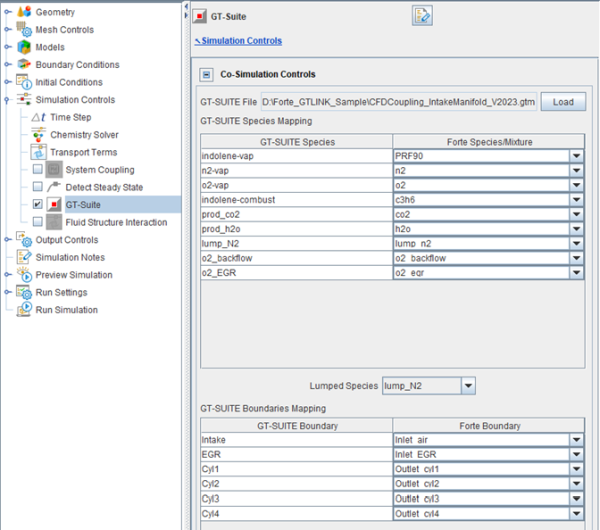 GTI Model co-simulation panel under Simulation Controls
