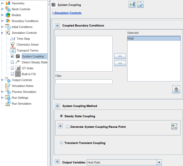 Enable System Coupling at the Wall boundary condition in Forte