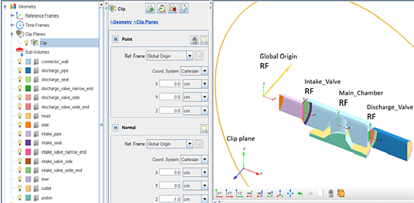 Clip view of the Geometry and Reference Frames