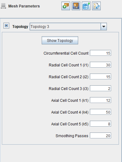 Sector Mesh Generator settings for this tutorial