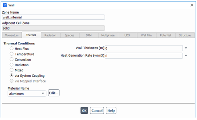 Enable System Coupling at the wall_internal boundary condition in Fluent