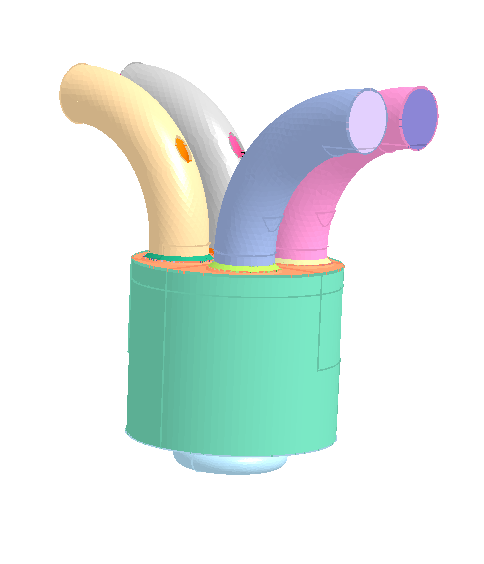 Simulation domain in Forte of flow and combustion analysis