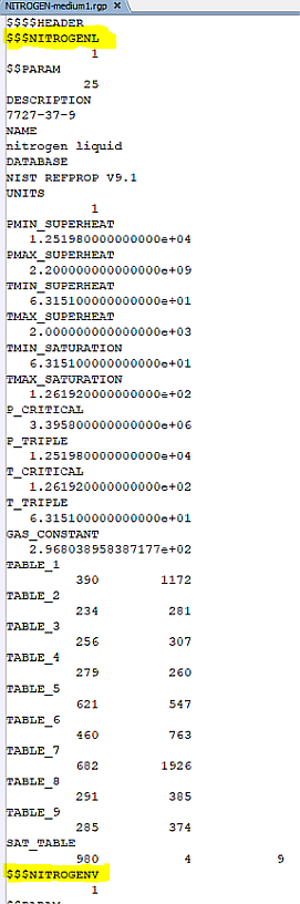 RGP table input file: Nitrogen