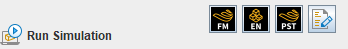 Run Simulation panel 's icon bar with Monitor Results icon
