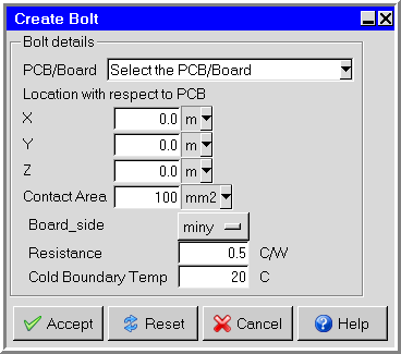 The Create Bolt Panel