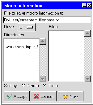Macro Information Panel