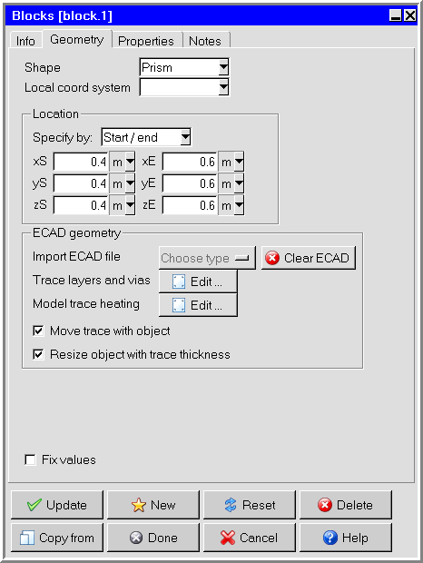 The Blocks Panel (Geometry Tab)