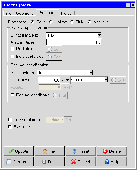 The Blocks Panel (Properties Tab)