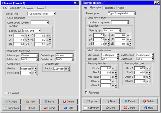 Centrifugal Blowers Geometry Panel