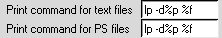 The Printing Section of the Preferences Panel