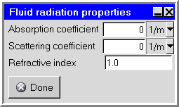 The Fluid Radiation Properties Panel