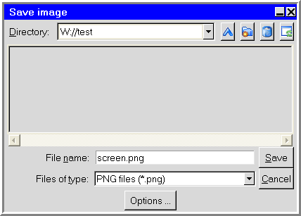 The Save image Panel