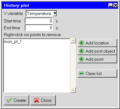 The History plot Panel