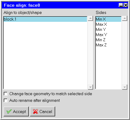 Face Align Panel
