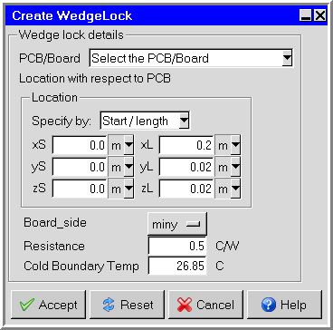 The Create Wedgelock Panel