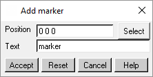 Add Marker Dialog