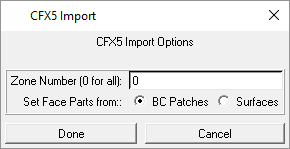 Import CFX Options