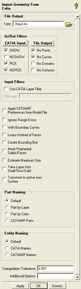 Import Geometry From Catia Window