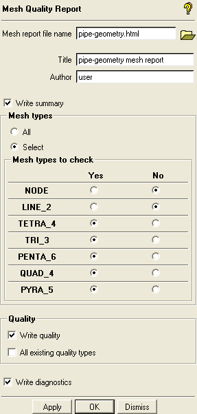 Mesh Quality Report DEZ