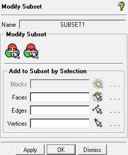 Modify Subset window