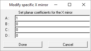 Modify specific mirror Dialog