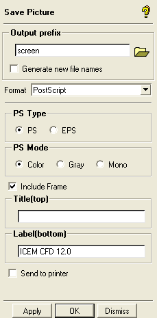 PostScript Format Options