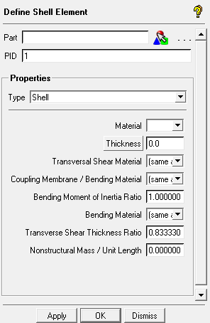 Define Shell Element DEZ