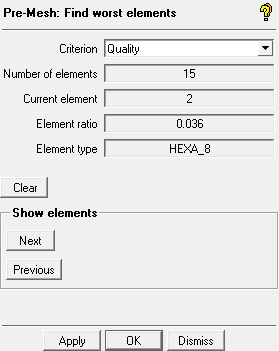 Pre-Mesh: Find worst elements